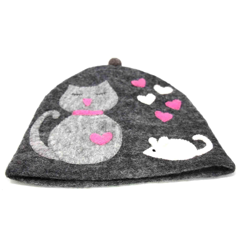 Hand Crafted Felt: Cat Tea Cozy - Global Groove Direct - Flyclothing LLC