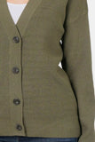 Zenana Button Up V-Neck Dropped Shoulder Cardigan - Trendsi - Flyclothing LLC