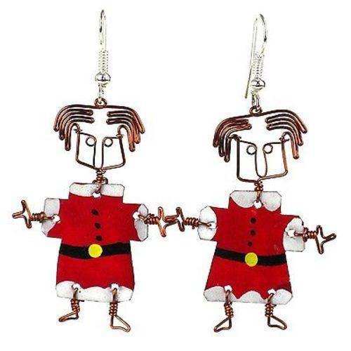 Set of 10 Dancing Girl Santa Earrings - Creative Alternatives - Creative Alternatives - Flyclothing LLC