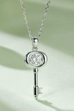 Moissanite Key Pendant Necklace - Trendsi - Flyclothing LLC