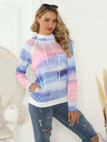Full Size Tie-Dye Long Sleeve Hoodie - Trendsi - Flyclothing LLC