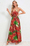 Printed Surplice Maxi Cami Dress - Trendsi - Flyclothing LLC