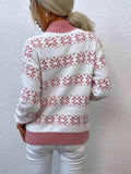 Snowflake Pattern Mock Neck Sweater - Trendsi - Flyclothing LLC