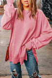 Dropped Shoulder Round Neck Long Sleeve Blouse - Trendsi - Flyclothing LLC