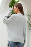 Waffle-Knit Dropped Shoulder Cardigan - Trendsi - Flyclothing LLC