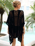 Side Slit Dolman Sleeve Cover-Up - Trendsi - Flyclothing LLC