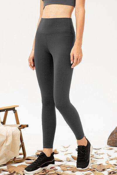 High Waist Skinny Active Pants - Trendsi - Flyclothing LLC