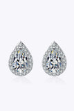 Moissanite Teardrop Stud Earrings - Trendsi - Flyclothing LLC