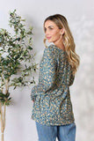 Heimish Full Size Floral Half Button Long Sleeve Blouse - Trendsi - Flyclothing LLC