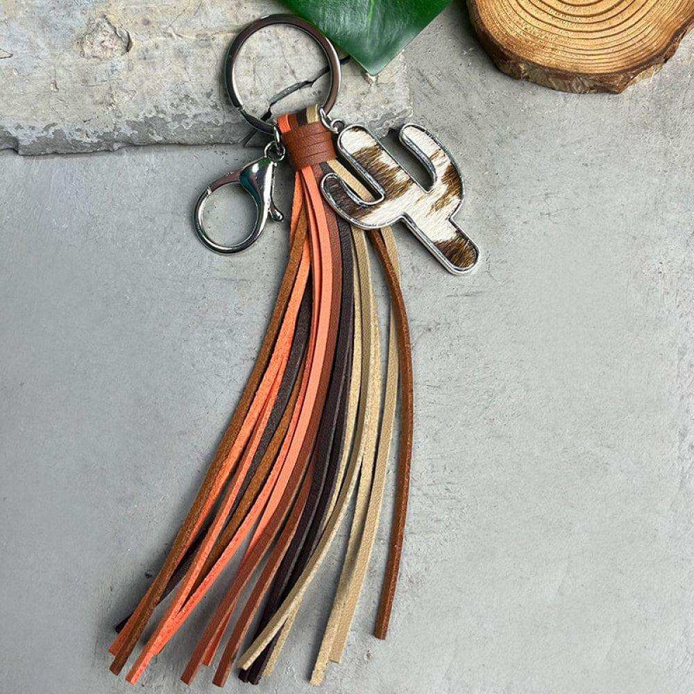 Cactus Keychain with Tassel - Trendsi - Flyclothing LLC