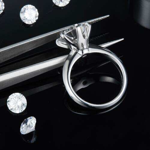 5 Carat Moissanite 925 Sterling Silver Ring - Trendsi - Flyclothing LLC