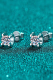 Limitless Love 1 Carat Moissanite Stud Earrings - Trendsi - Flyclothing LLC