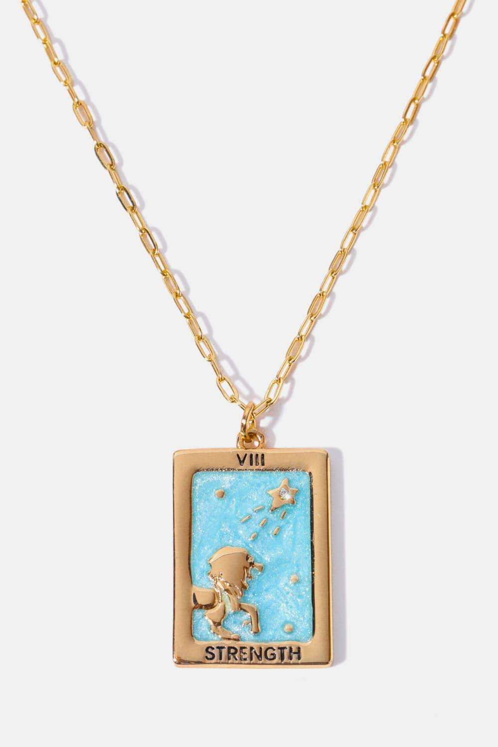 Tarot Card Pendant Copper Necklace - Trendsi - Flyclothing LLC