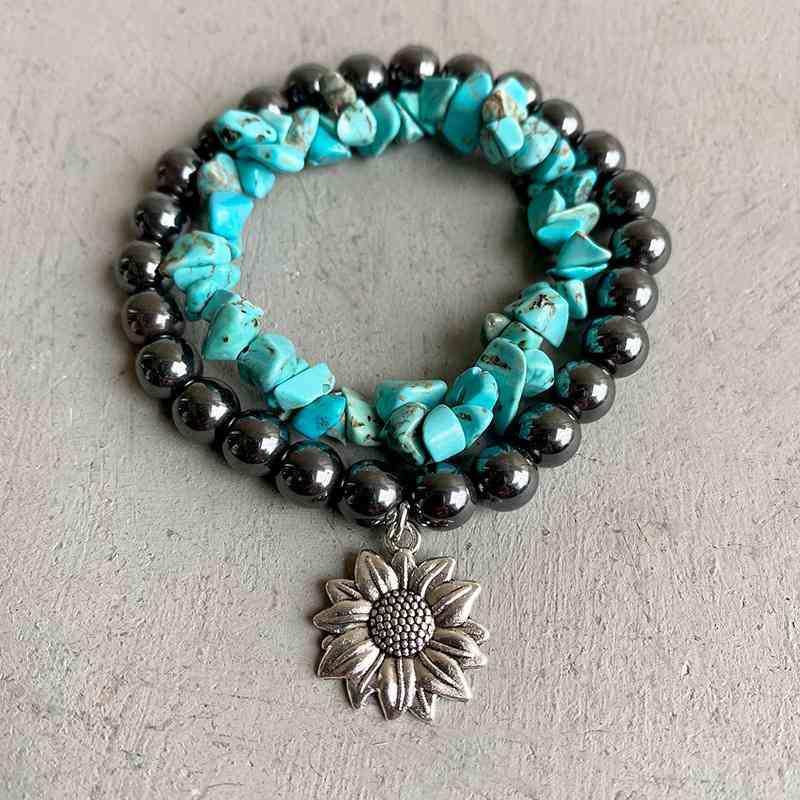Turquoise Alloy Bracelet - Trendsi - Flyclothing LLC