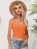 Cable-Knit Cropped Knit Tank - Trendsi - Flyclothing LLC