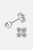 Moissanite 925 Sterling Silver Four-Leaf Clover Shape Earrings - Trendsi - Flyclothing LLC
