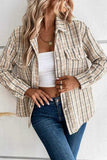 Pocketed Button Up Collared Neck Jacket - Trendsi - Flyclothing LLC