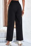 Belted High-Rise Wide Leg Pants - Trendsi - Flyclothing LLC