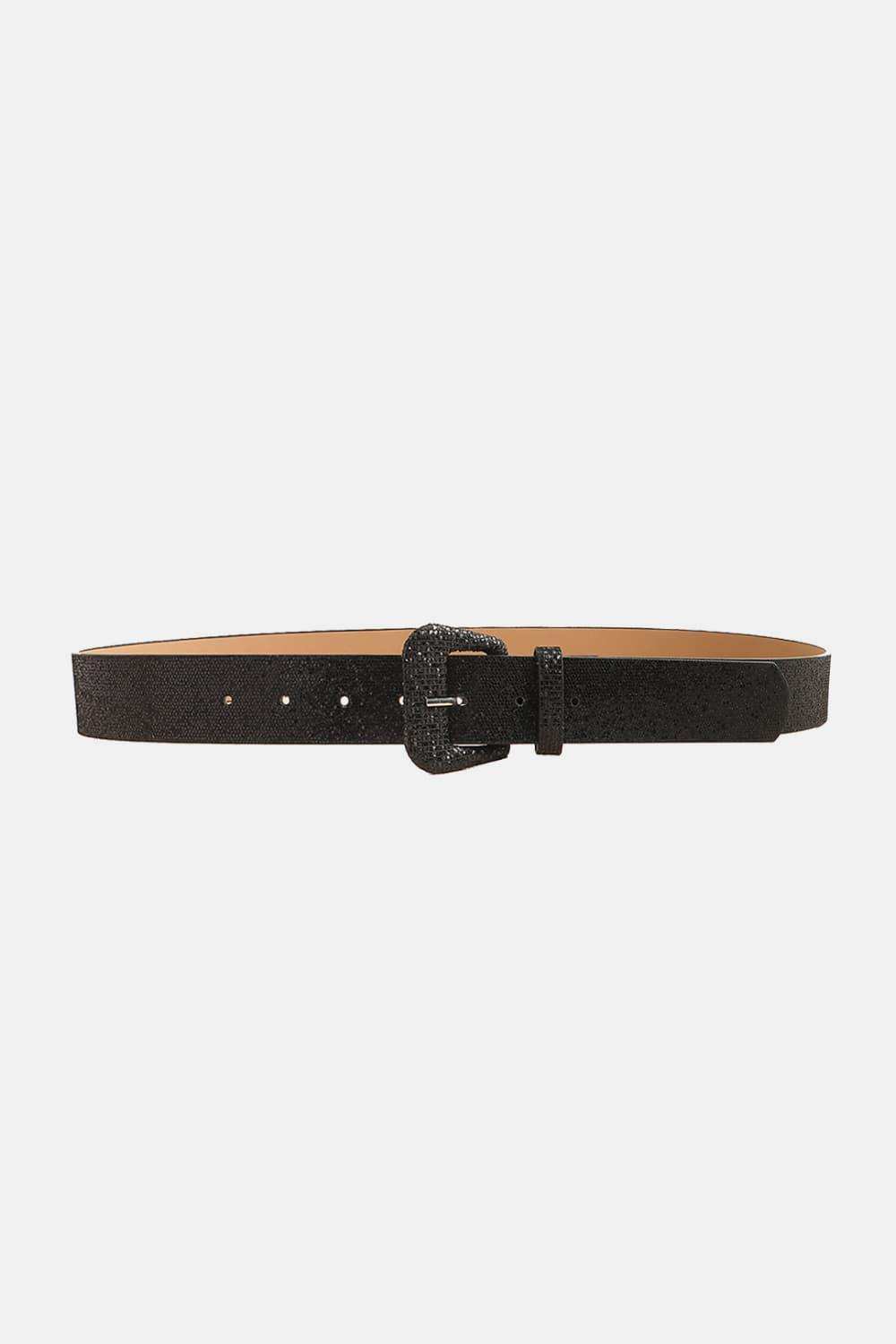 Glitter PU Leather Belt - Trendsi - Flyclothing LLC