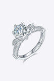 1 Carat Moissanite 925 Sterling Silver Ring - Trendsi - Flyclothing LLC