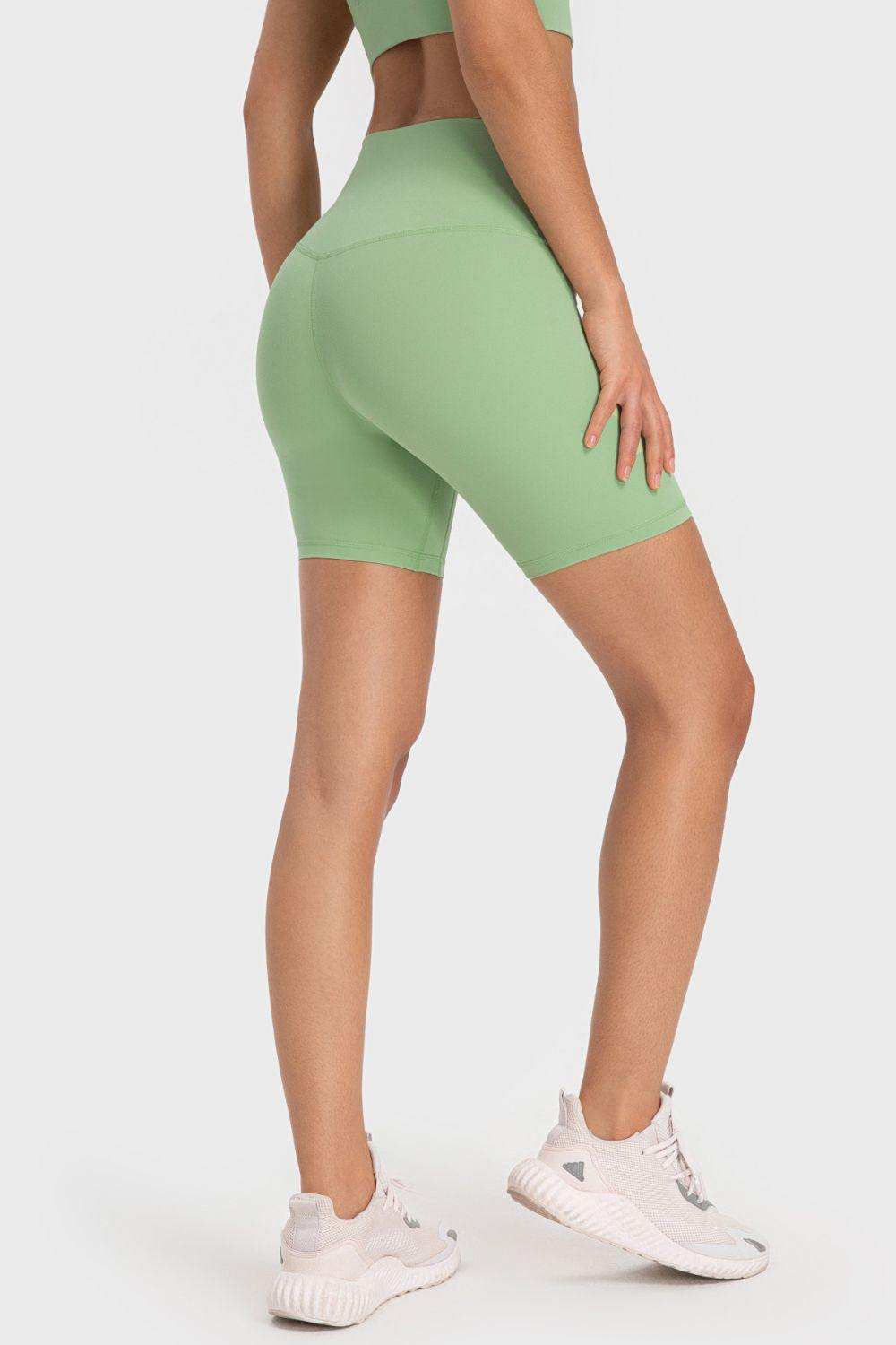 Staying Cozy Wide Waistband Biker Shorts - Trendsi - Flyclothing LLC