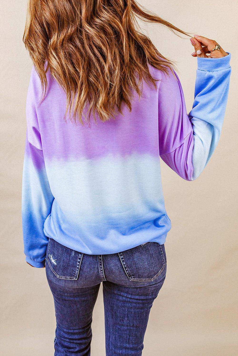 Drop Shoulder Round Neck Sweatshirt - Trendsi - Flyclothing LLC