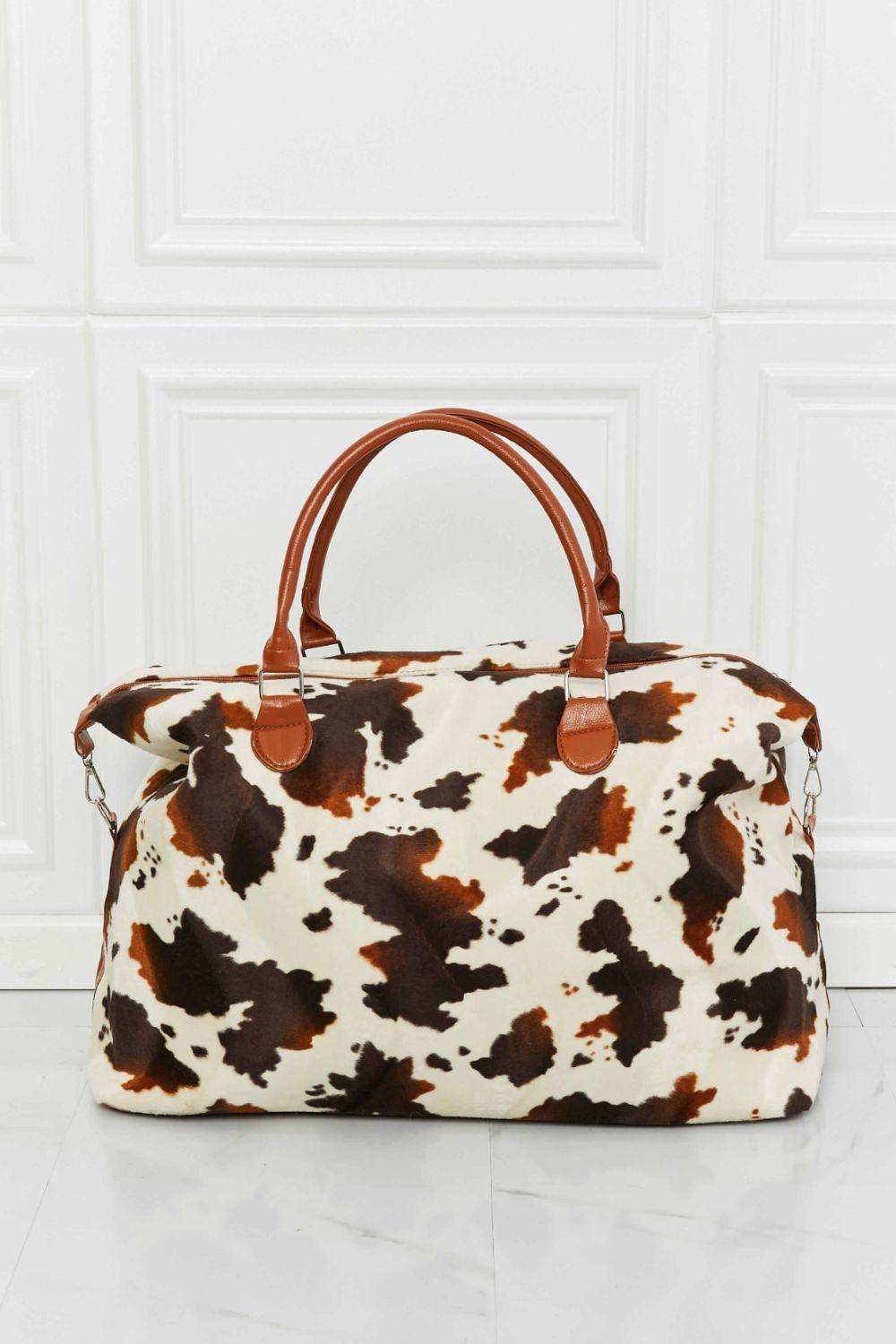 Animal Print Plush Weekender Bag - Trendsi - Flyclothing LLC