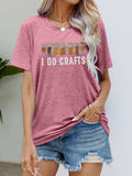 I DO CRAFTS Round Neck T-Shirt - Trendsi - Flyclothing LLC