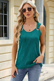 Round Neck Wide Strap Tank - Trendsi - Flyclothing LLC
