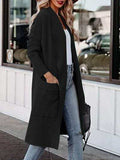 Open Front Dropped Shoulder Outerwear - Trendsi - Flyclothing LLC