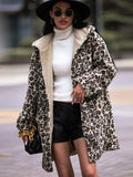 Leopard Hooded Coat with Pockets - Trendsi - Flyclothing LLC