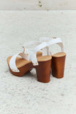 DDK Time After Time Wooden Platform Strap Heels - Trendsi - Flyclothing LLC