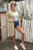 Button Down Long Sleeve Longline Cardigan - Trendsi - Flyclothing LLC