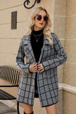 Printed Open Front Lapel Collar Cardigan with Pockets - Trendsi - Flyclothing LLC