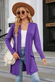 Open Front Long Sleeve Cardigan - Trendsi - Flyclothing LLC
