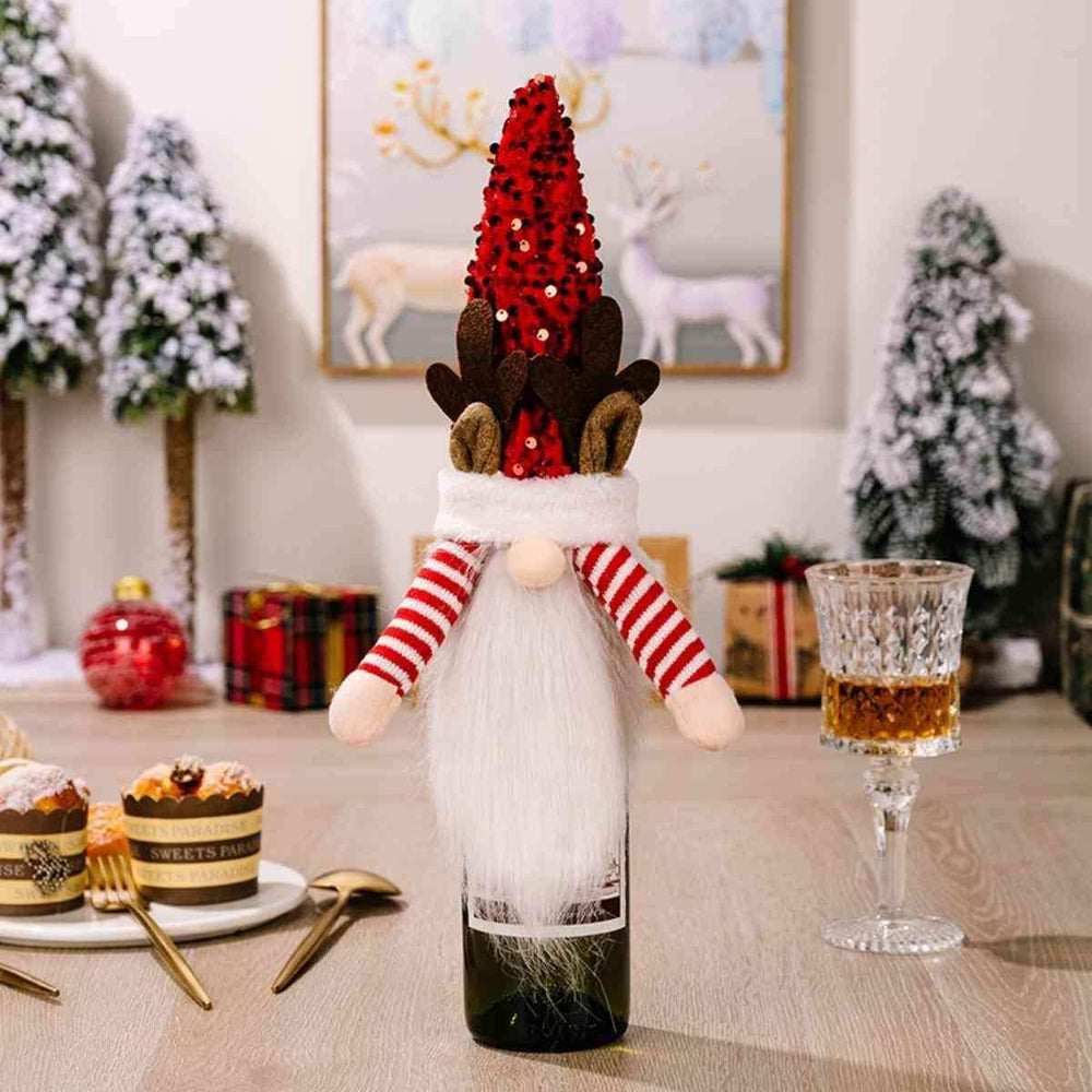 Sequin Pointed Hat Wine Bottle Cover - Trendsi - Flyclothing LLC