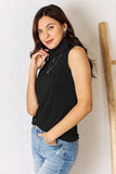 Basic Bae Full Size Ribbed Turtleneck Tank - Trendsi - Flyclothing LLC