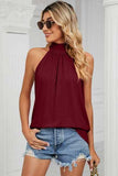 Tied Grecian Neck Tank - Trendsi - Flyclothing LLC