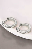 Moissanite 925 Sterling Silver Huggie Earrings - Trendsi - Flyclothing LLC