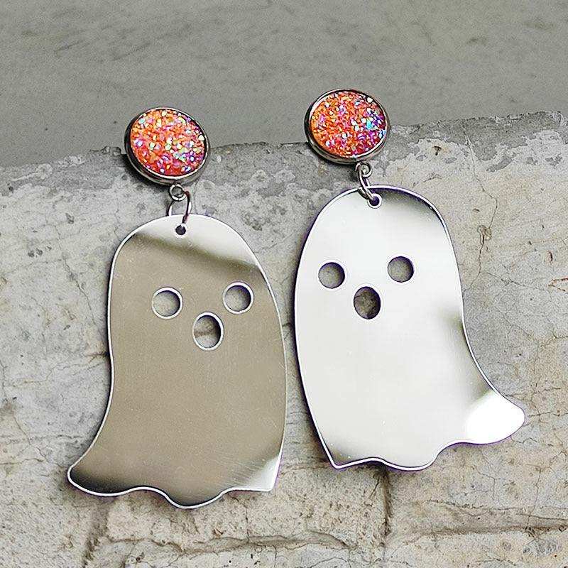 Ghost Shape Acrylic Dangle Earrings - Trendsi - Flyclothing LLC