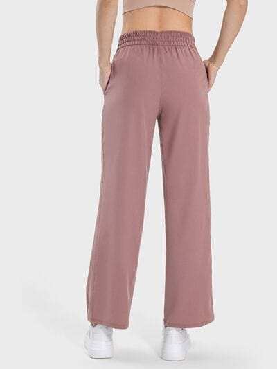 Drawstring Pocketed Active Pants - Trendsi - Flyclothing LLC