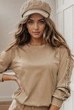 Lace Detail Round Neck Long Sleeve T-Shirt - Trendsi - Flyclothing LLC