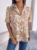 Printed Lapel Collar Shirt - Trendsi - Flyclothing LLC