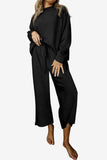 Dropped Shoulder Top and Pants Set - Trendsi - Flyclothing LLC