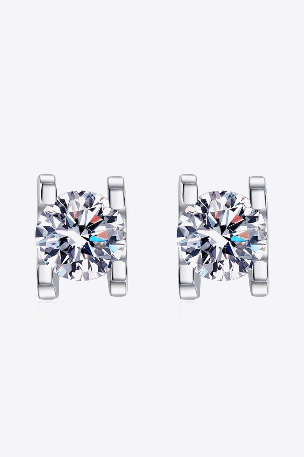Limitless Love 1 Carat Moissanite Stud Earrings - Trendsi - Flyclothing LLC