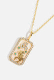 Rhinestone Constellation Pendant Copper Necklace - Trendsi - Flyclothing LLC