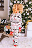 Snowflake Pattern Top and Pants Set - Trendsi - Flyclothing LLC