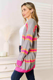 Woven Right Ribbed Long Sleeve Cardigan - Trendsi - Flyclothing LLC
