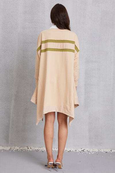 Half Button Handkerchief Hem Dress - Trendsi - Flyclothing LLC