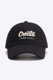 CREATE NEW LIFE Adjustable Cotton Baseball Cap - Trendsi - Flyclothing LLC